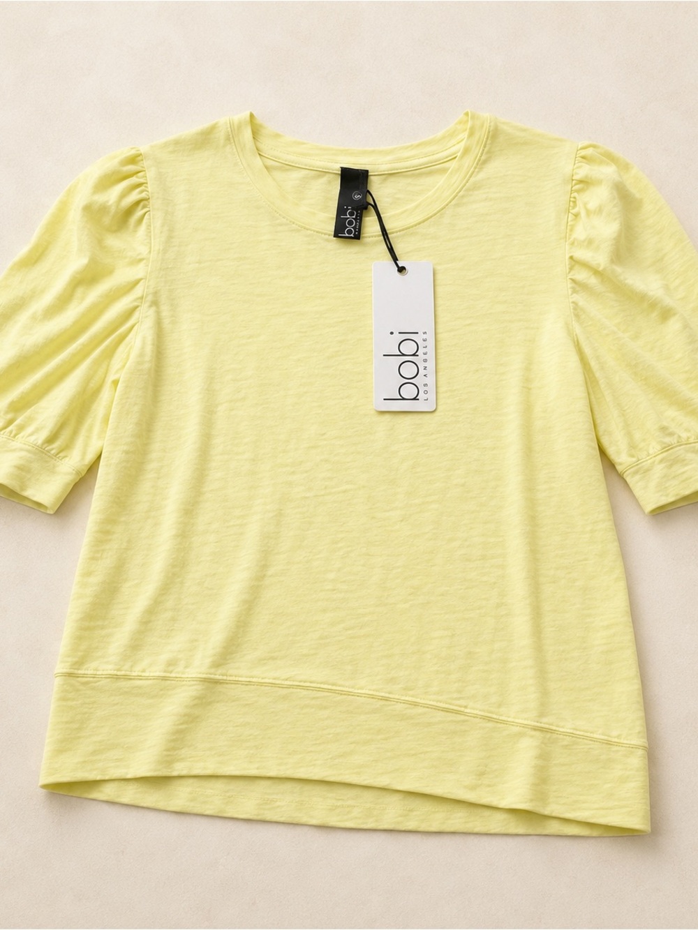 bobi Lemon Crewneck Short Sleeve Tee